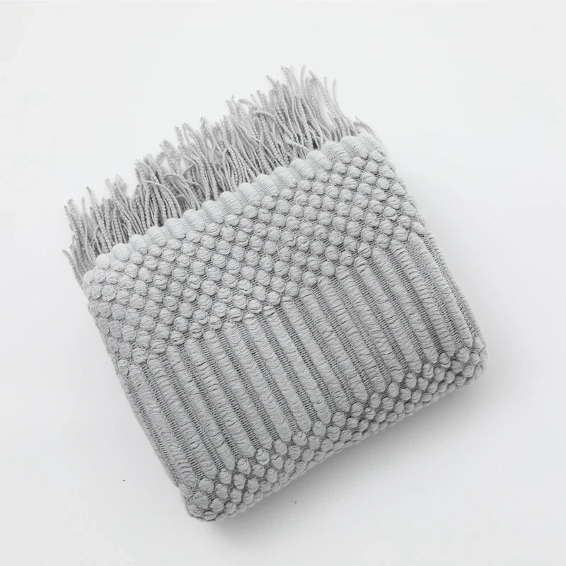 Chunky Knitted Throw Blanket