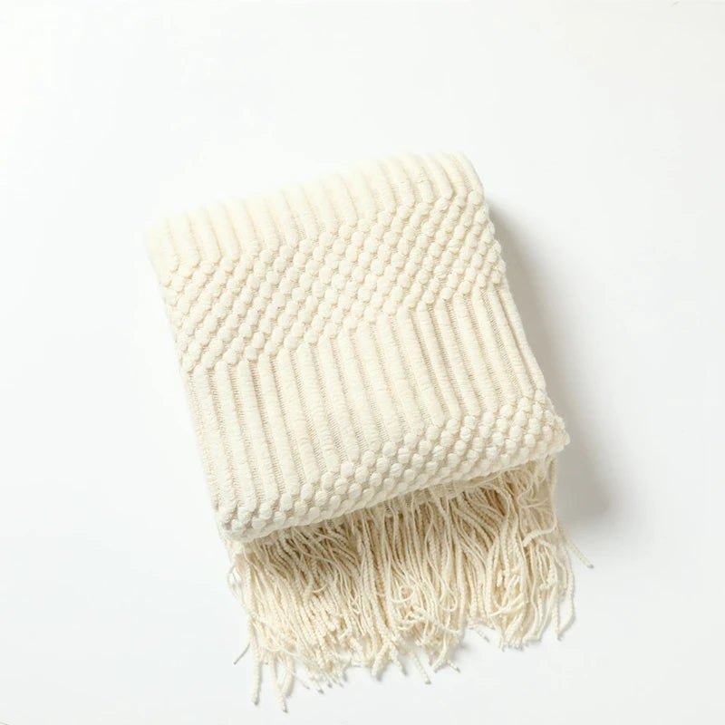 Chunky Knitted Throw Blanket