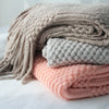 Chunky Knitted Throw Blanket