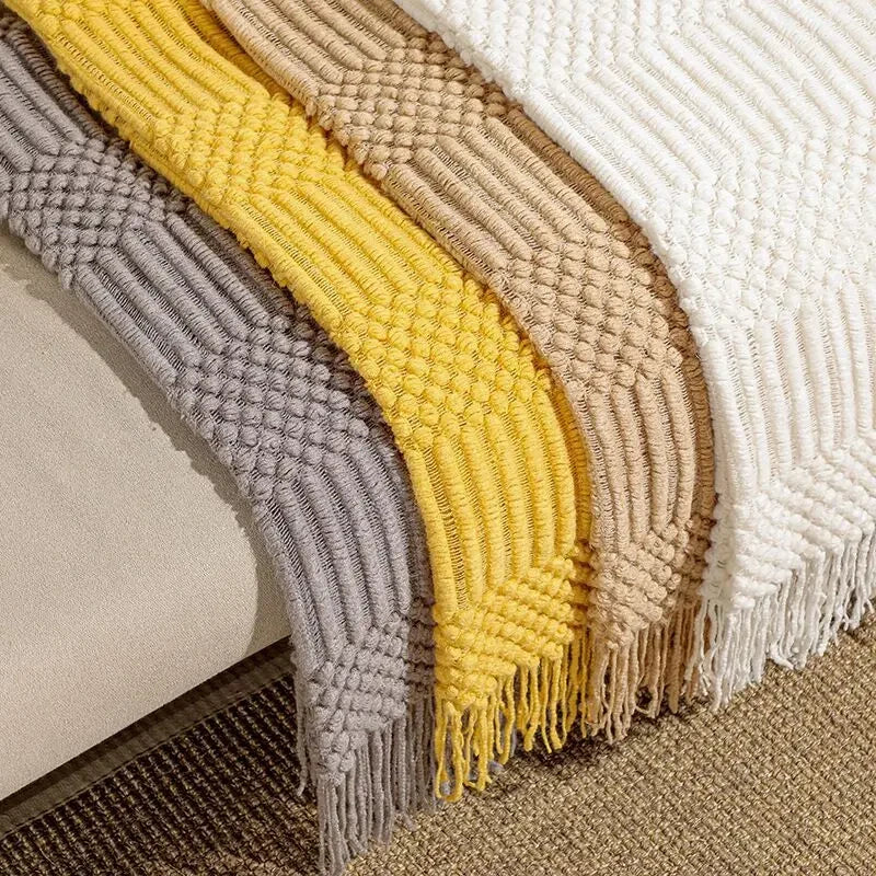 Chunky Knitted Throw Blanket
