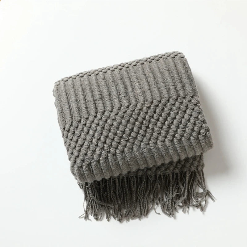 Chunky Knitted Throw Blanket
