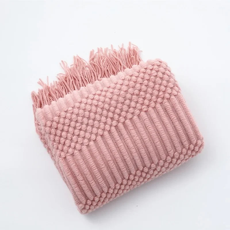Chunky Knitted Throw Blanket