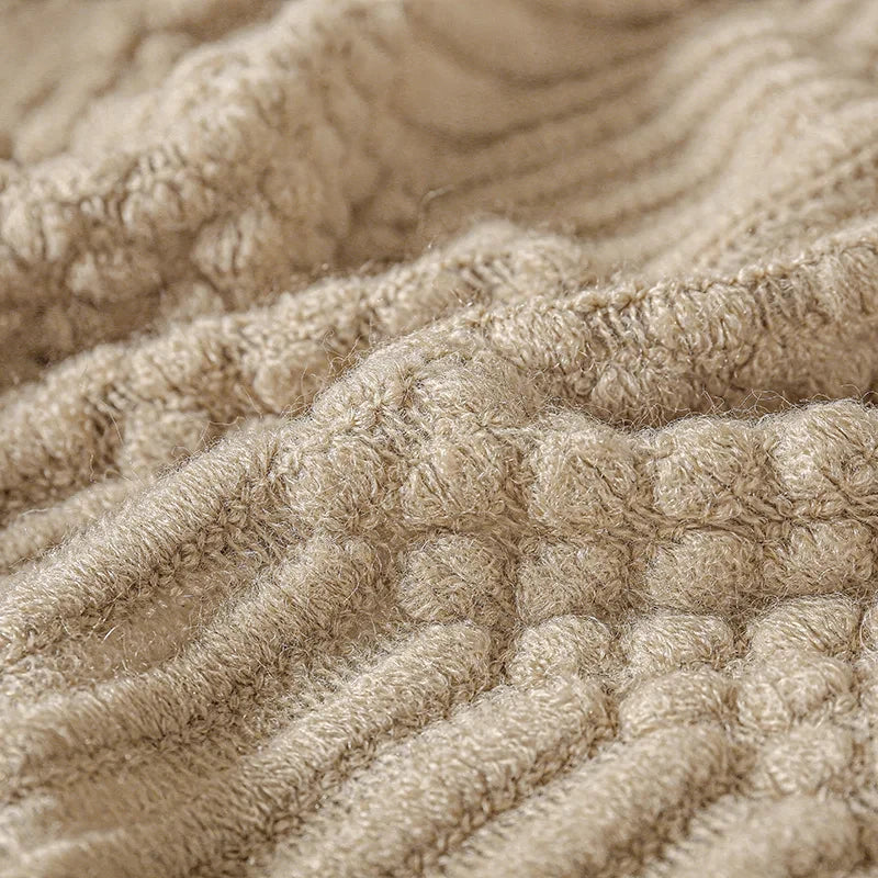 Chunky Knitted Throw Blanket