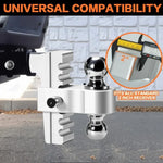 Adjustable Trailer Hitch Dual Ball Receiver