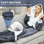 Flannel Wearable Heated Blanket