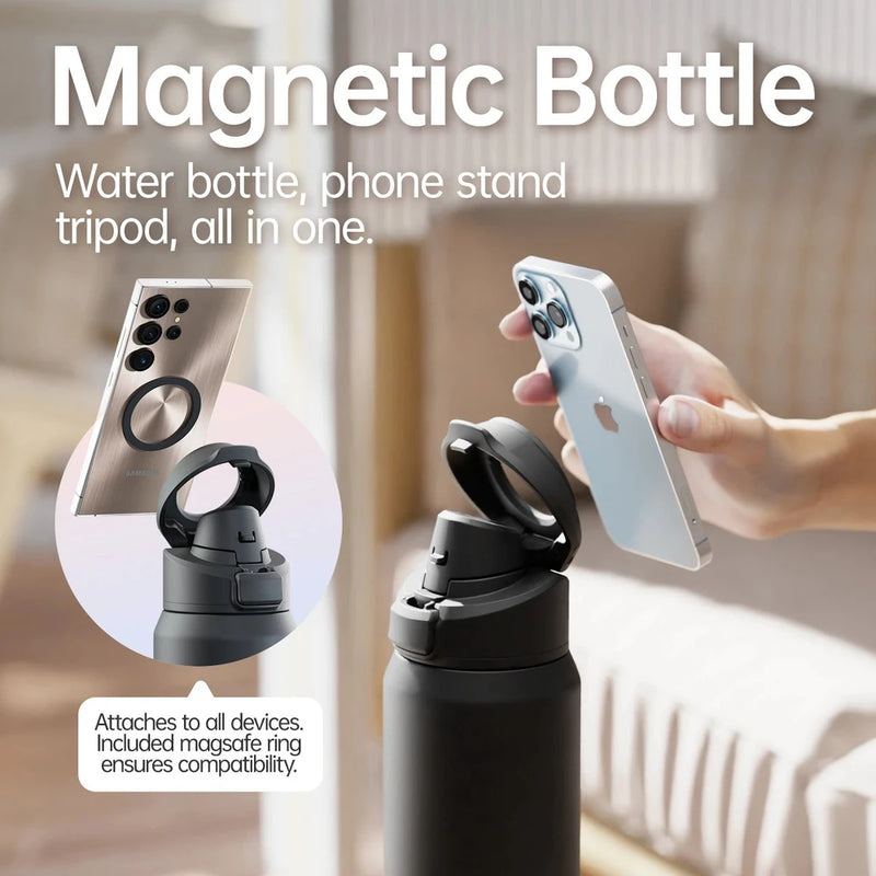 Insulated Magnetic Phone Mount Water Bottle