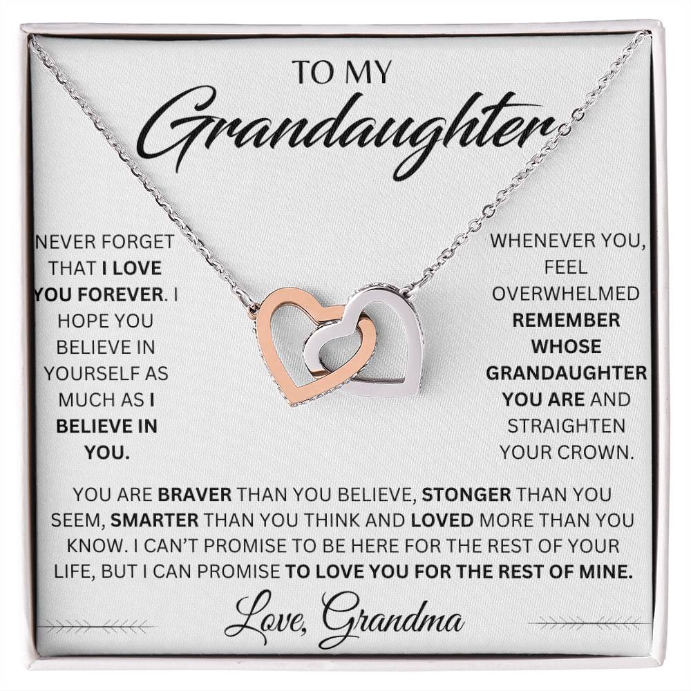 To My Sweetest Joy, My Granddaughter